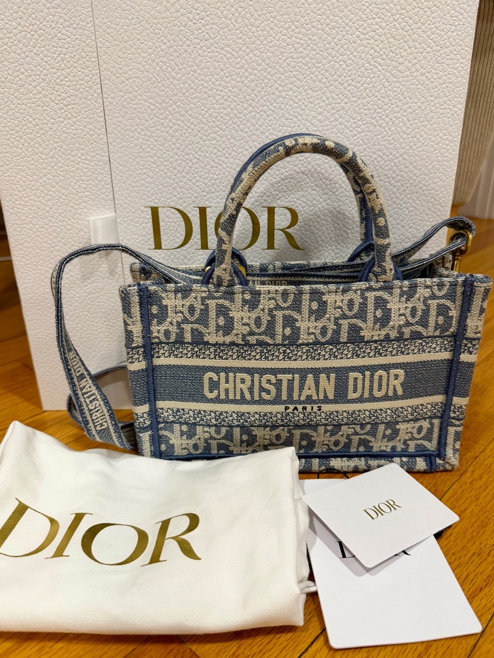 EUC DIOR Mini Book Tote
